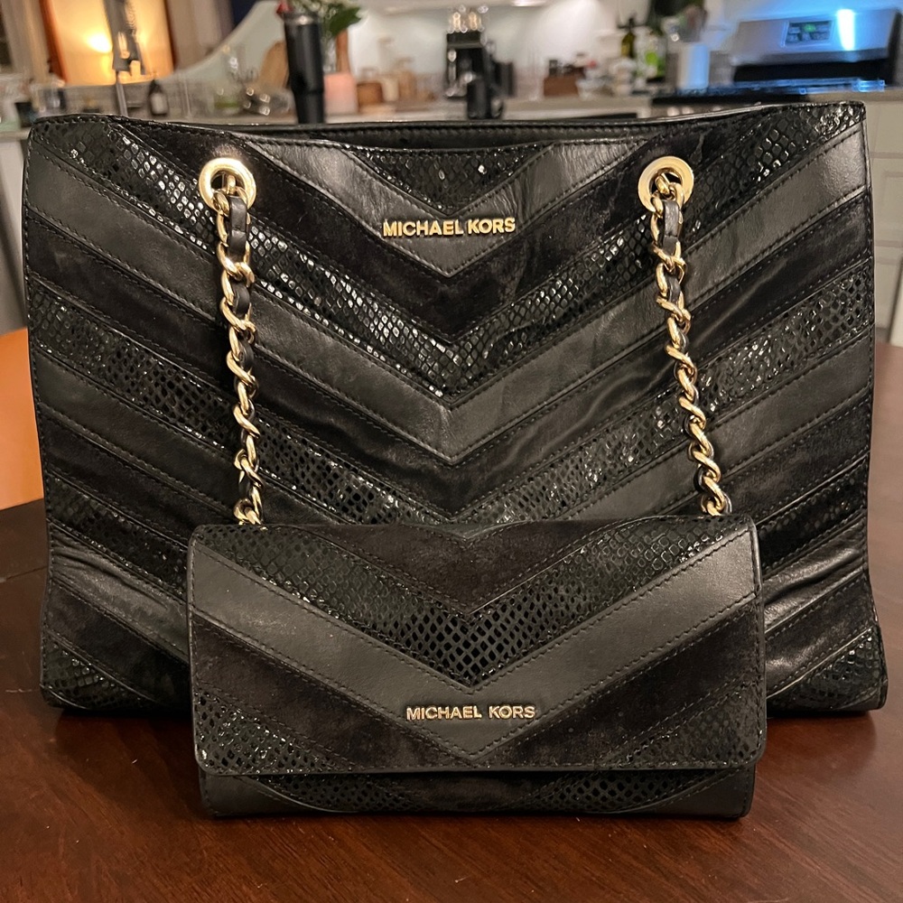Michael Kors Leather Handbag Set